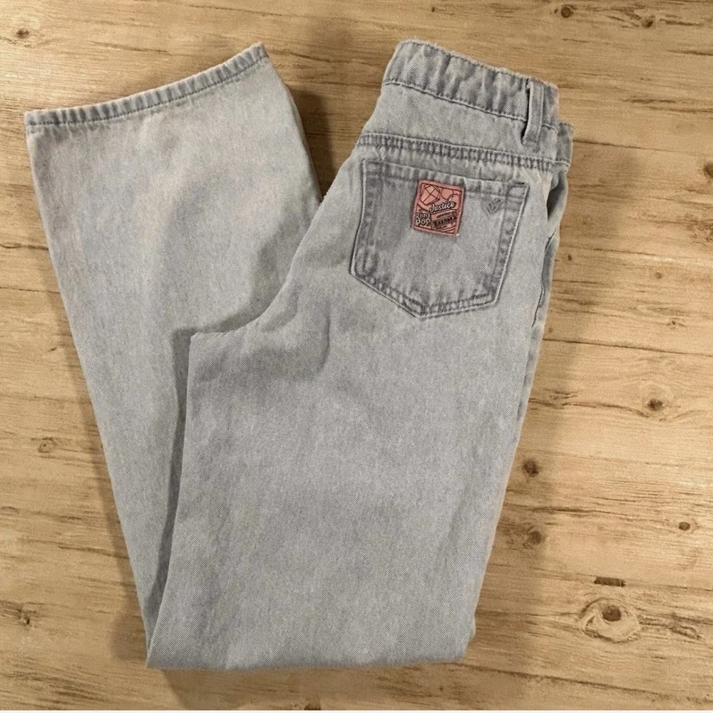 Justice Girls 14 Ring Pop Bazooka Jeans Y2K Candy Graphic Denim Pants
